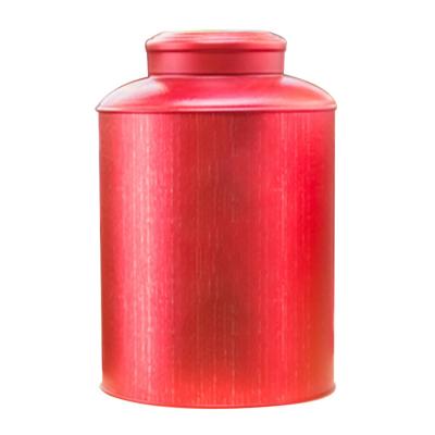 China Good Empty Tea Airtight Feature Around Large Tea Storage Tin Can for sale