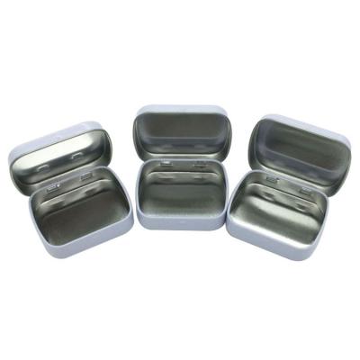 China Mint Readystock Mini White Hinged Tin Box For Mint Pill Packaging for sale