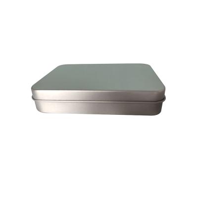 China High Quality Customized Empty Rectangle Consumer Electronics Small Steel Tin Box With Removable Lid for sale