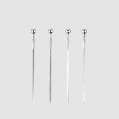 China Viable Factory Direct Metal Bar Tools Fruit Needles Stainless Steel Cocktail Pick for sale