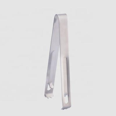 China Factory Direct Kitchen Stainless Steel Viable Mini Clear Salad Metal Serving Ice Tongs for sale