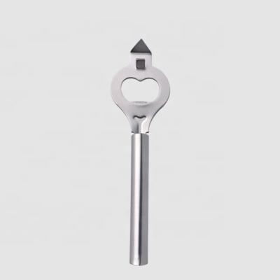 China Vintage Factory Direct Viable Metal Handle Automatic Bulk Promotional Items Silver Plated Stainless Steel Beer Can Bottle Wall Opener for sale