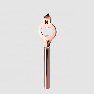 China Viable Factory Direct Rose Gold Multifunctional Can Copper Stainless Steel Smart Tiny Hand Beer Bottle Opener for sale