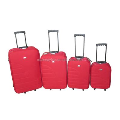 China Cheap Promotional Omega Supply 3pcs or 4pcs Eva Trolley Luggage Suitcase Sets from China Polyester Luggage Factory for sale