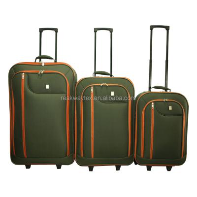 China Polyester China Factory Supply 3pcs Eva Trolley Luggage Trimming Zipper Sets Style for sale