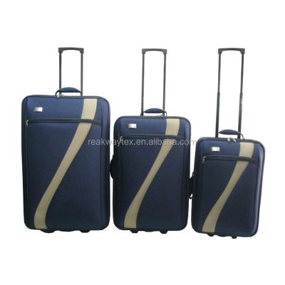 China Cheap Polyester China Factory Supply 3pcs Eva Trolley Luggage Sets for sale