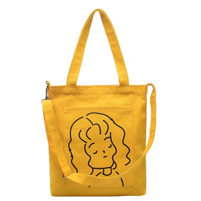 China High Quality Cheap Fashion Double Function Yellow Rose Backpack Shopping Tote Bag for sale