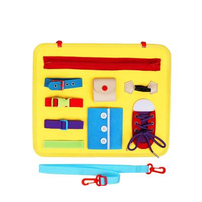 China 2021 High Quality Amazon Hot Sale DIY Toddler Educational Toys Felt Busy Board For Travel Gift for sale