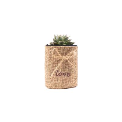 China High Quality Amazon Shopping 100% Burlap Flower Pots Burlap Fabric Flower Bag for sale