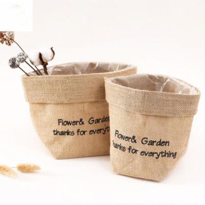 China High Quality Good Quality Fiber Family Plant Sack Natural Burlap Growing Hessian Burlap Bags For Planting for sale