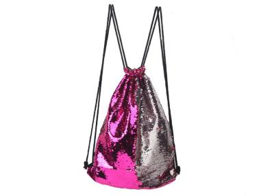 China Hot Sale Rose Red and Silver Reversible Sequins Backpack Bag for sale