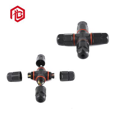 China IP68 Automotive 2pin 4pin Screw Type Shielded Waterproof Installation X Type L20 Wire Connector for sale