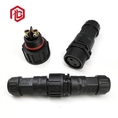 China Automotive outdoor LED screw press line 2/3/4/5pin through ip68 male and female waterproof connector for sale