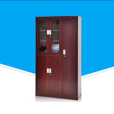 China Modern Office Furniture Wood Metal Color Steel File Cabinet With Clothing Storage for sale