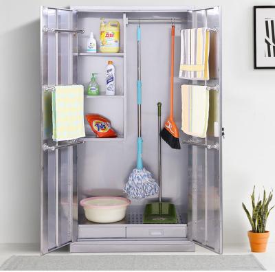 China Waterproof Bedroom Stainless Steel Equipment Cleaning Storage Cabinet for sale