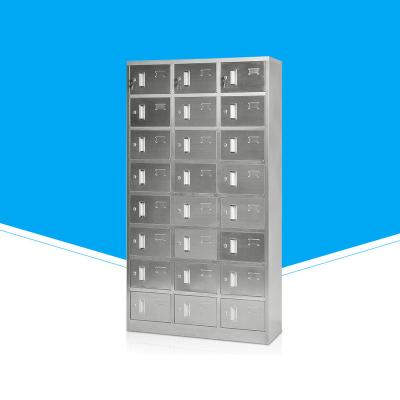 China Wardrobe Inox Medical Cabinet For Drugs, Stainless Steel Medicine Cabinet Locker, 24 Door Metal Lockers for sale