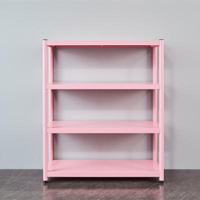 China 4 Layer Metal Sustainable Pink Shelves For Home for sale