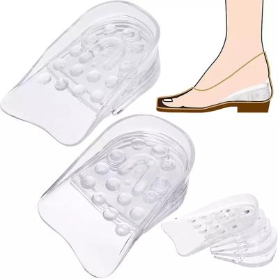 China Half-yard Insole 5 Layers Invisible Cheap Adjustable Waist Increase Silicone Transparent Transparent Stepping Protection for sale