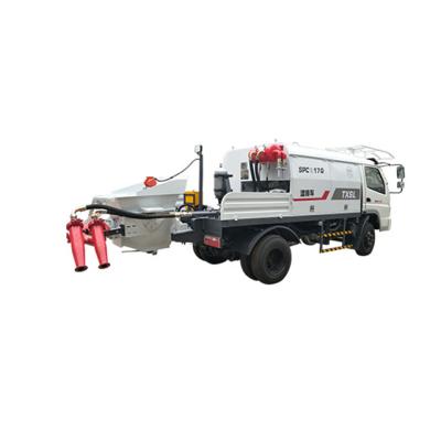 China Construction worksÂ   Large Capacity Double Spray Heads Shotcrete Machine Truck-Mounted Sprayer for sale