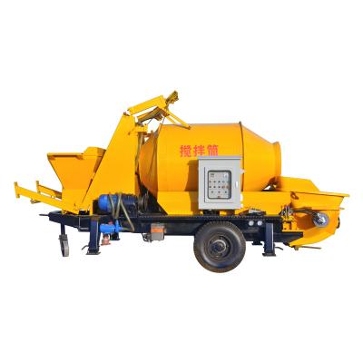 China Construction worksÂ   high quality electric mobile concrete mixer car with pump for sale