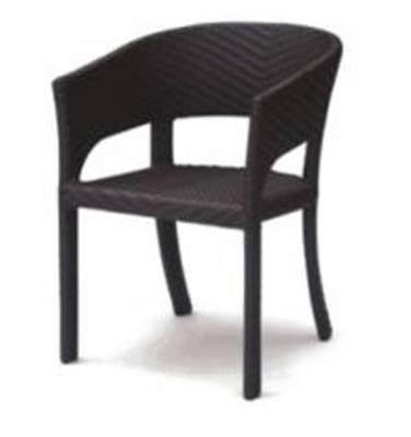 China New Design Contemporary Cheap Rattan Aluminum Restaurant Chair for sale