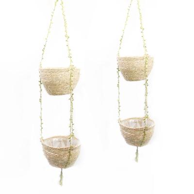 China Customized Viable Cheap White House Hanging Woven Wall Basket For Factory for sale