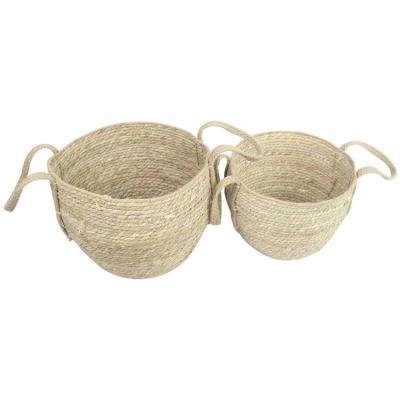 China OEM gray laundry sustainable handwoven woven basketlaundry basket for sale