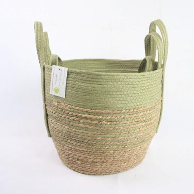 China Professional Sustainable Manufacturer Natural Woven Basket Vegetable Plankton Storage Basket Home Decoration Laundry Basket for sale