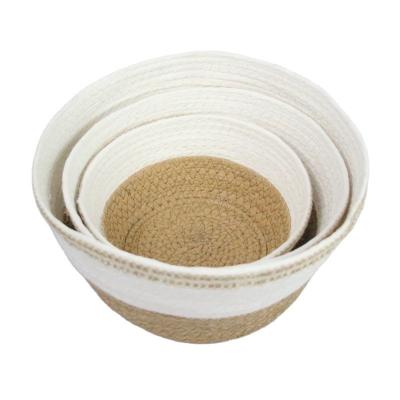 China Latest Viable Set of Tech Storage Woven Picnic Storage Basket Woven Storage Basket for sale