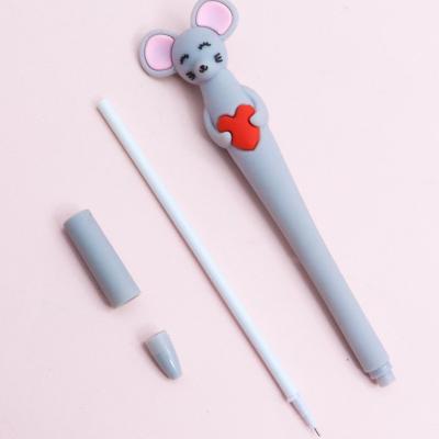 China Normal factory wholesale creative cute silicone pen for kids learning gel pen silicon pen high quality cap for sale