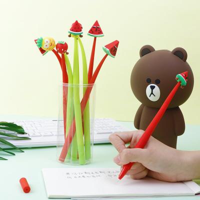 China Creative Gel Pen Carbon School Student Gel Pen Silicone Pen Cartoon 0.5mm Silicone Pen 2022 New Normal Cute Design Factory for sale