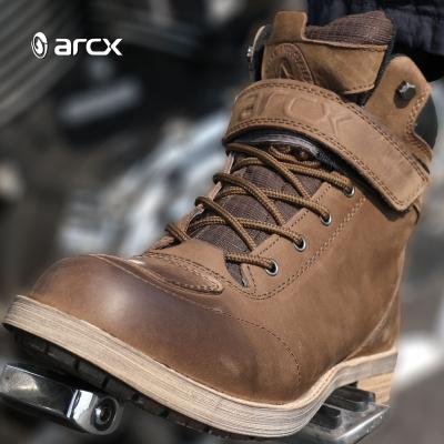 China ARCX Anti-Slippery Whip Waterproof Breathable Wind Resistant Men Motorcycle Bike Riding Boots Antique for sale