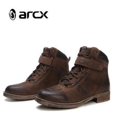 China ARCX Anti-Slippery Motorcycle Traveling Boots Moto Vintage Ankle Boots Waterproof Motorcycle Boots for sale