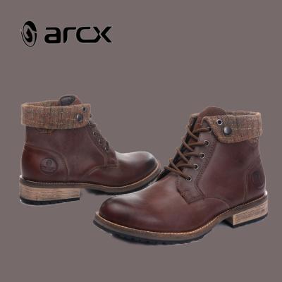 China ARCX Anti-slippery Men's Vintage Motorcycle Boots Leather Motorcycle Shoes Motorbike Boots For Men Racing Shoes for sale