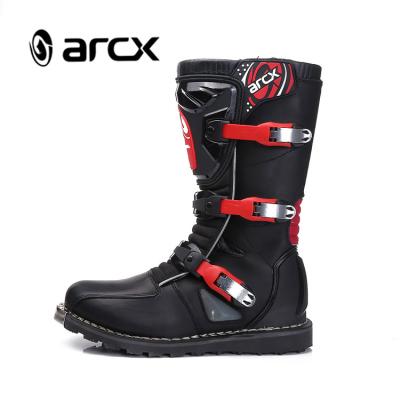 China ARCX Anti-Slippery Scare Enduro Boots Leather Motorcycle Boots Racing Shoes for sale