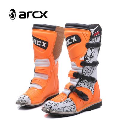 China ARCX Best Anti-Slippery Motocross Rejects Orange Adult Motocross Boots For Motocross Boots Packing for sale