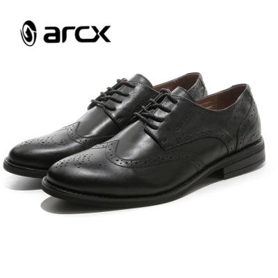 China Wholesale Style Men Full Brogue Design Anti-odor ARCX Fashion Genuine Leather Shoes for sale