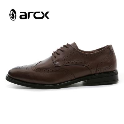 China Fashionable Anti-Slippery Cowhide ARCX Brogue Genuine Leather Men Dress Leather Shoes for sale