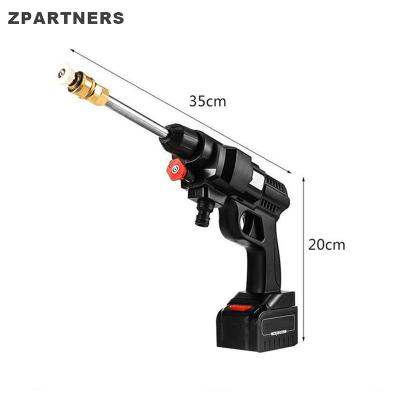 China ZPARTNERS Mysterious Black Portable Powerful High Pressure Lithium 24v Car Wash Cordless Cordless Water Jet Foam Gun Car Washer for sale