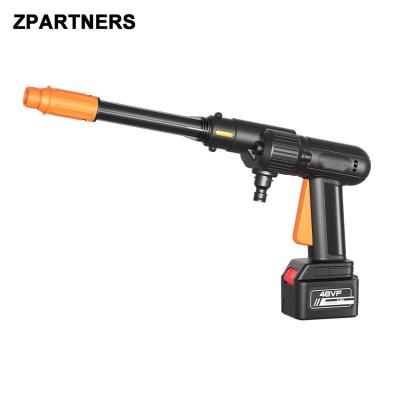 China ZPARTNERS Mysterious Black Portable Powerful High Pressure Lithium 24v Car Wash Cordless Cordless Water Jet Foam Gun Car Washer for sale