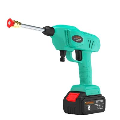 China ZPARTNERS Cool Green Portable Powerful High Pressure Lithium 24v Cordless Car Wash Water Jet Foam Gun Car Washer for sale