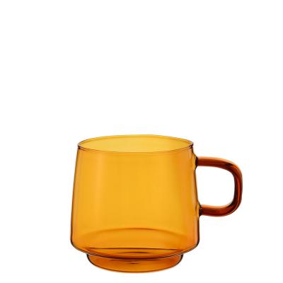 China 2022 New Design Coffee Mug Modern Classic Heat Resistant Solid Colored Amber Color Coffee Mugs Wholesale for sale