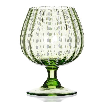 China SAMYO personality handmade unique clear balloon glass small Crystal Shot Goblet Glass Brandy for sale