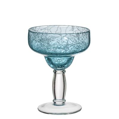 China Large Margarita Glass Cup Recyclable Thick Material unique cocktail glasses tall thick Margarita Glass Cup Colored Margarita for sale