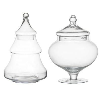 China Traditional Food Lucid Glass Fermentation Jar With Glass Lid for sale