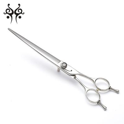 China Best Selling Viable 8.0 Inch Stainless Steel Round Tip Blades Dog Grooming Steel Shears For Pet Groomer for sale