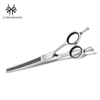 China Sustainable High Grade Professional Japanese Steel Pet Grooming Curved Thinning Thinner Hair Shears for sale