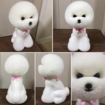 China New viable design with white dog head model with dog furs, dog model for grooming practice for sale