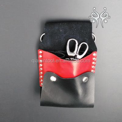 China Black Barber Scissors Holder Salon PU Leather Hairdressing Scissors Cut Haircut Combs Holder Case Pouch Bag Hairdresser for sale