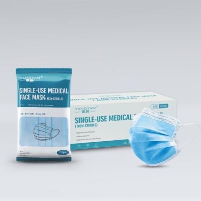 China Comfortable Fit High Quality Disposable Mouth Mask 3 Ply Medical Surgical Face Mask EN14683 for sale